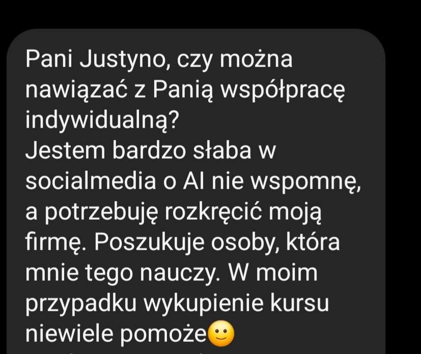 Wiadomość od klienta