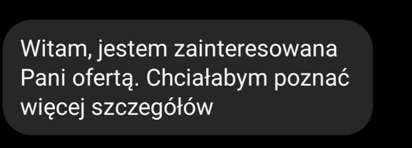 Wiadomość od klienta